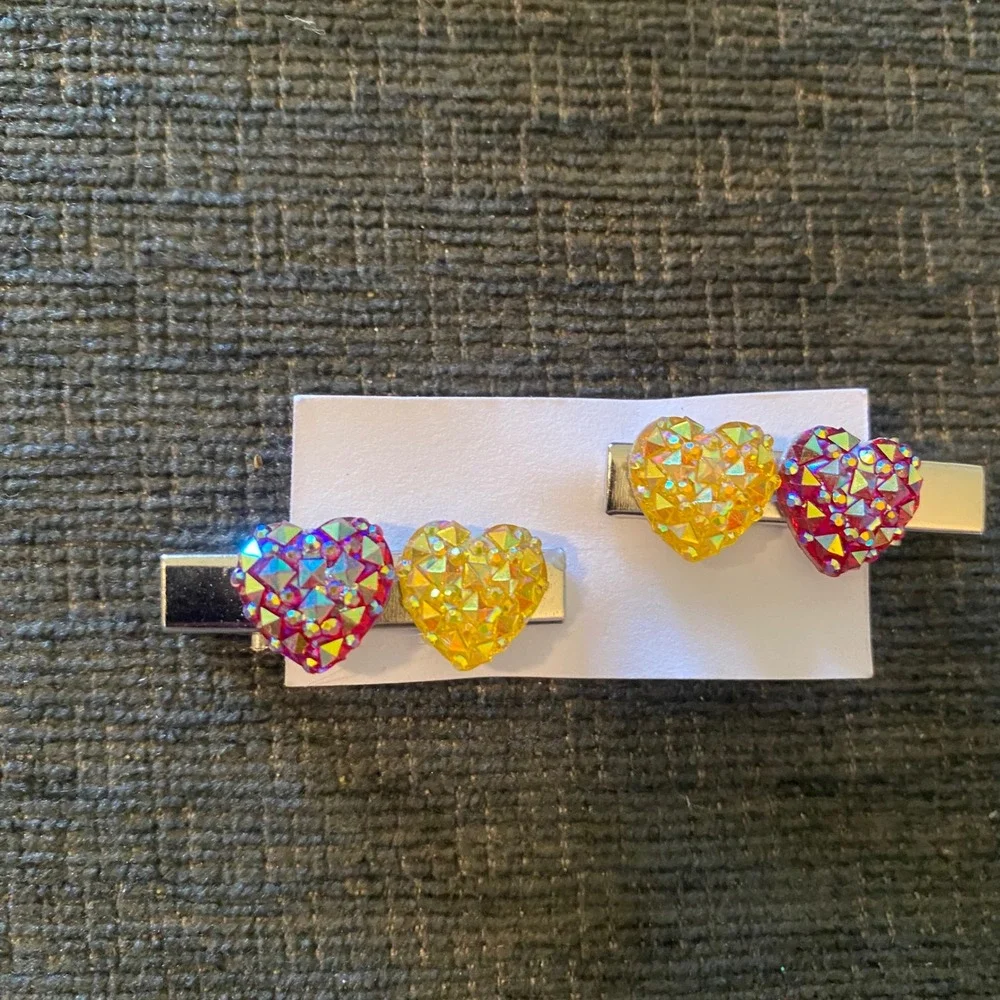Hair Clip Lot Girls Multicolor Like‎ New Animal Heart Floral 15pc